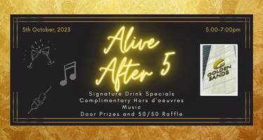 an event poster for alive after 5