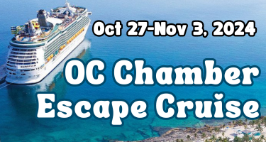 a cruise ship in the ocean with text reading oc chamberer escape cruise