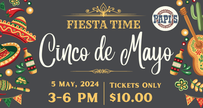 cinco de mayo festival poster with mexican items
