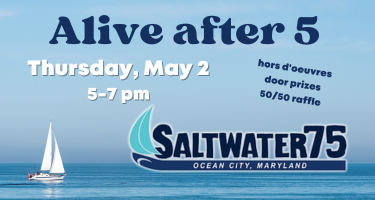 a sailboat is in the ocean with an ad for saltwater 75