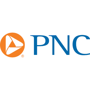 the pnc logo on a black background